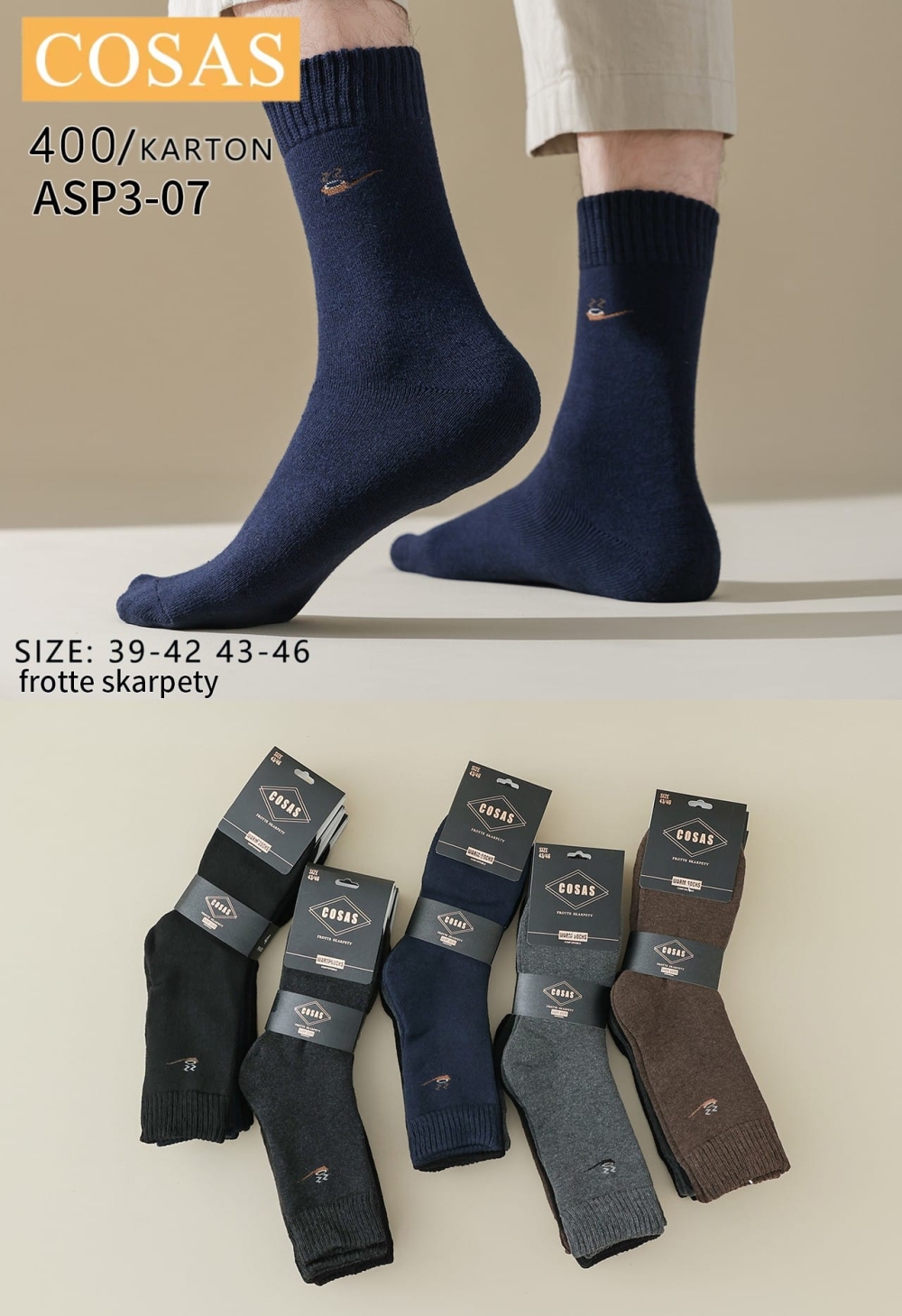  sosete barbati angora si lana culori combinate 39-42/ 43-46 40/set