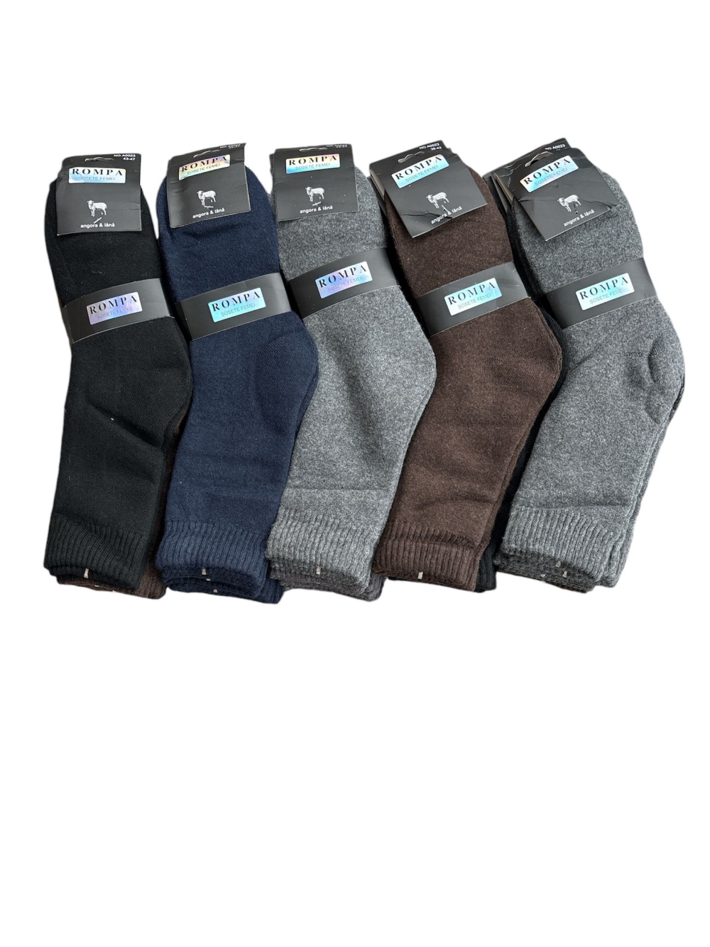  sosete barbati lana si angora flausate 41-46 culori combinate 20/set