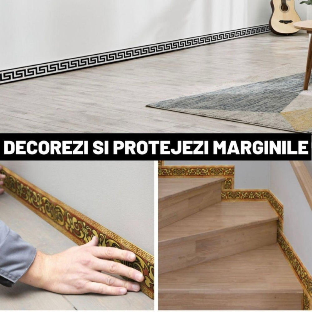  Plinta Autoadeziva Pentru Pardoseala Sau Perete Tip Marmura, Impermeabila, 10 X 500 cm , Engros