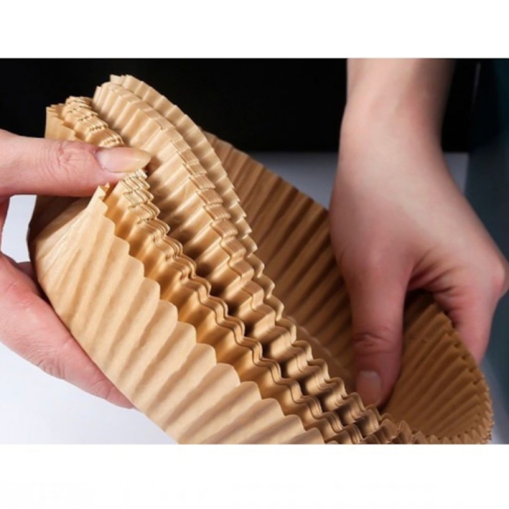  Set de 50 hartii de copt pentru friteuza Saizone bej, 16 x 4.5 cm - Engros