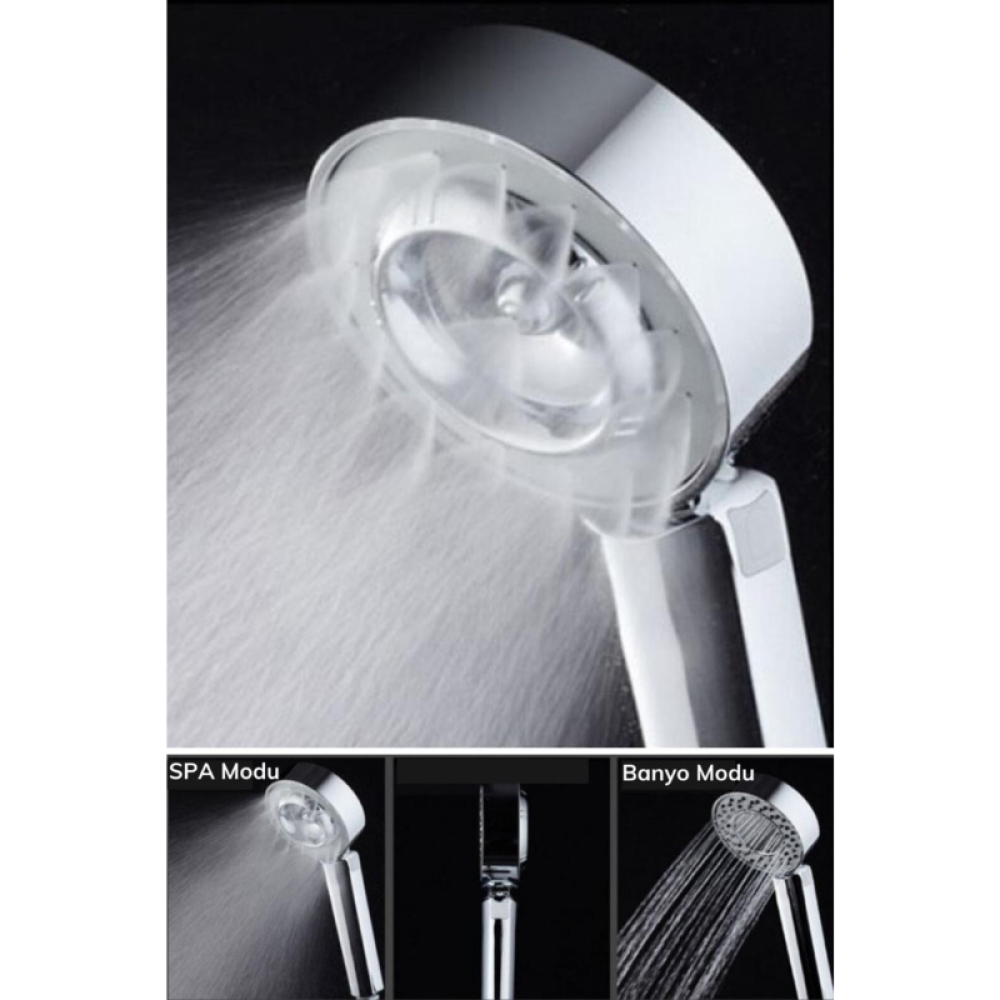  Cap de duș cu două fețe cu 3 funcții, 24 cm, Engros