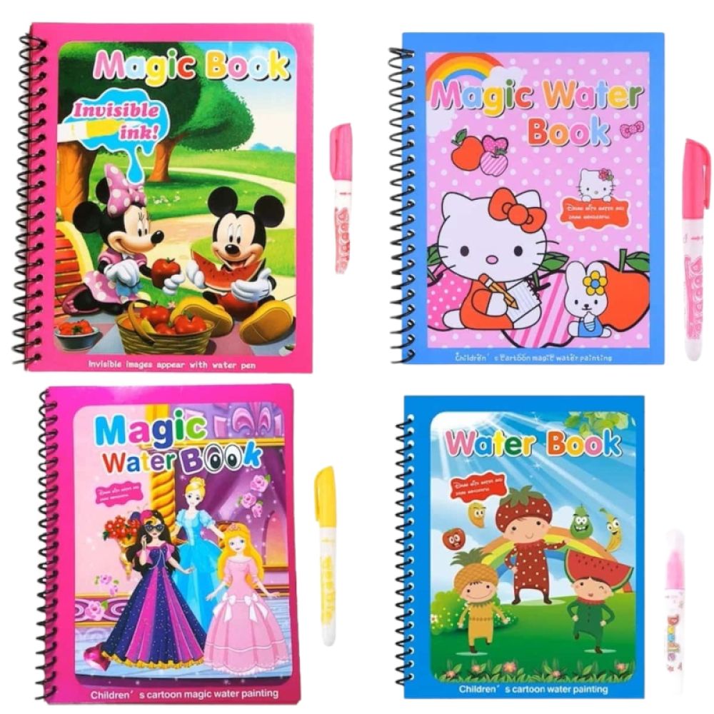  Carta magica pentru copii, de colorat, cu pixul cu apa Engros