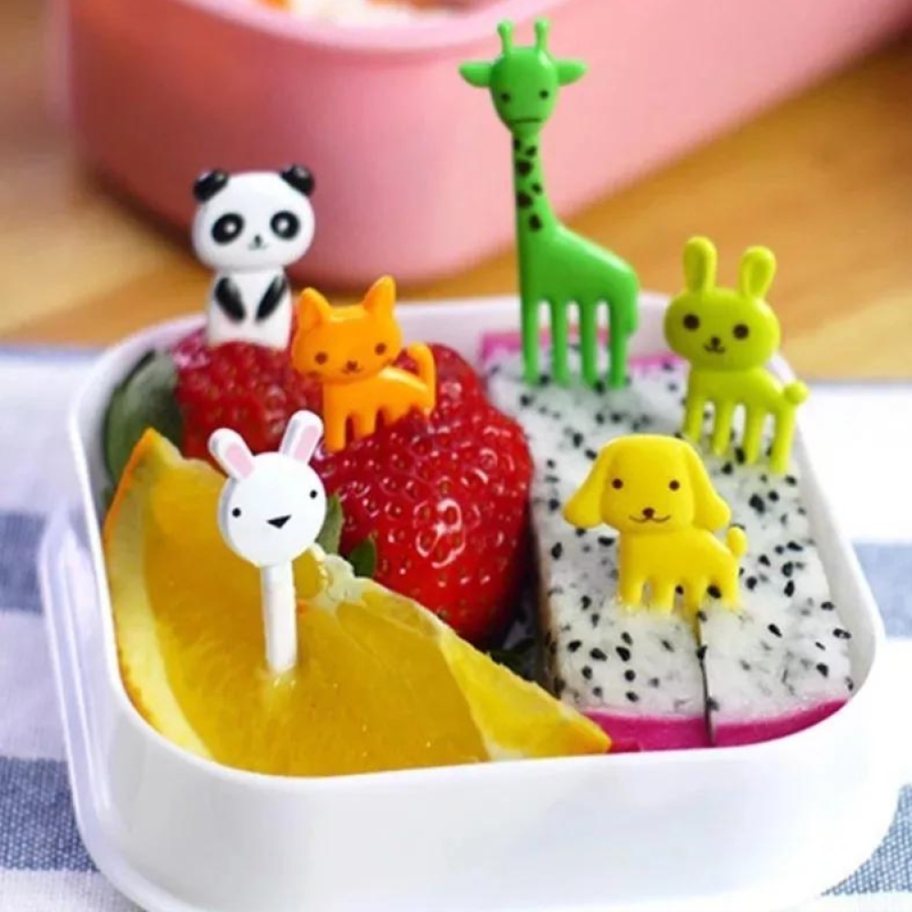  Set 10 Furculițe Animale Pentru Copii, 4 x 3 x 0.2 cm - Engros