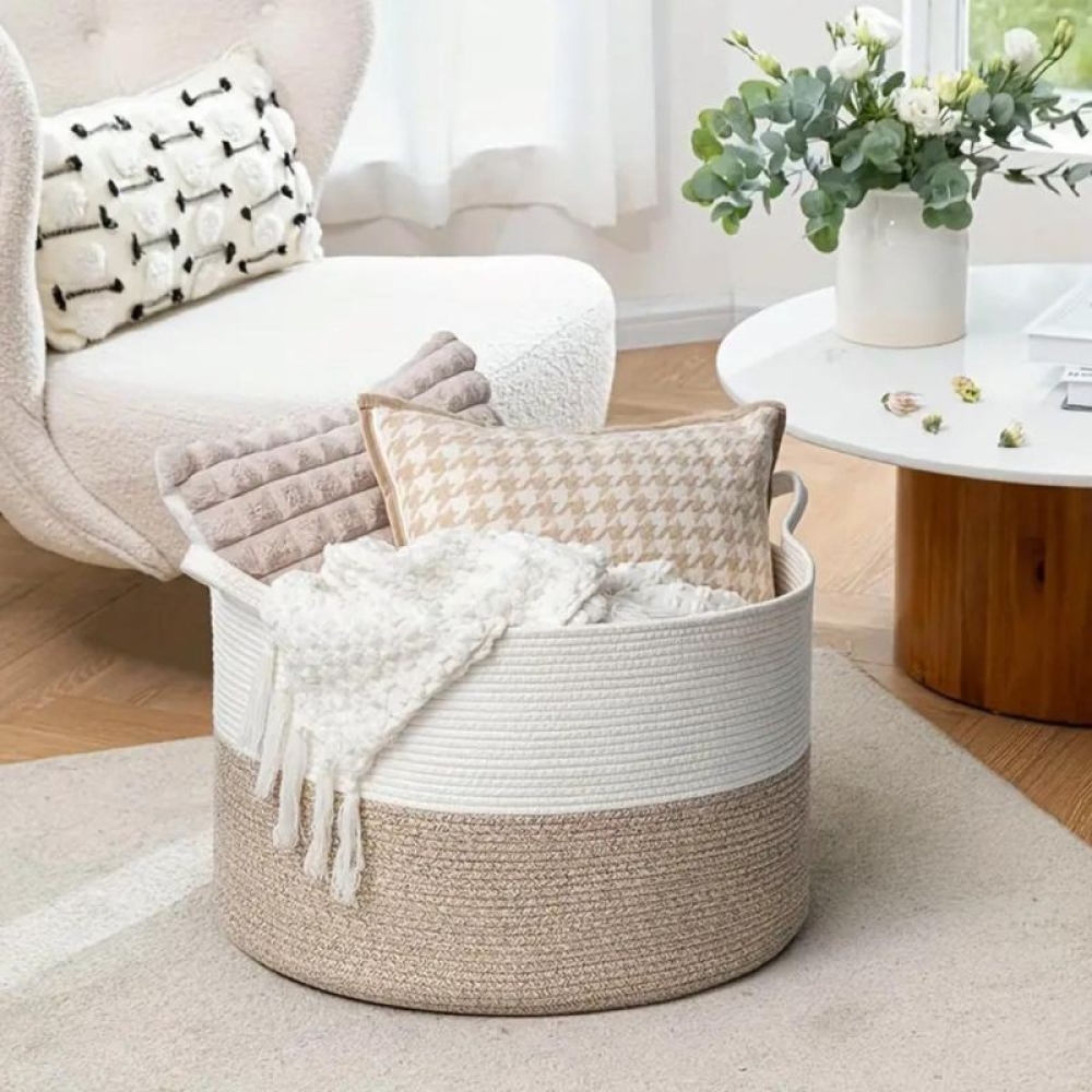  Coș de depozitare din Bumbac/ Luta, 56 x 35.5 cm - Engros