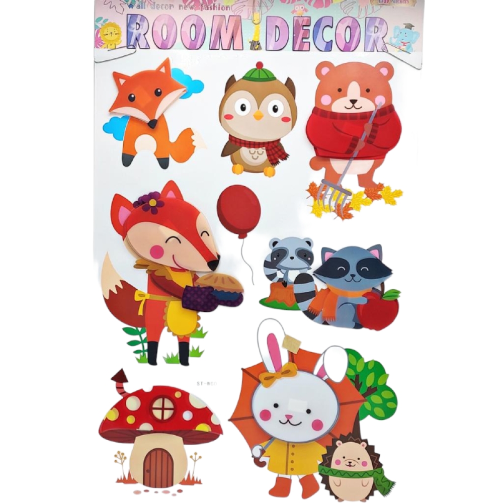  Stickere copii de perete cu Animale 50 x 35 cm ,Diverse modele Engros