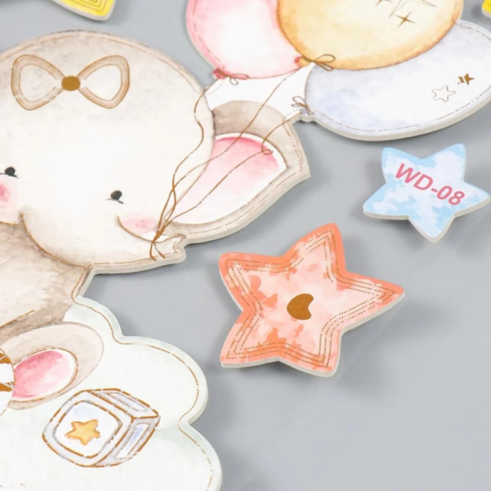  Sticker Perete Autocolant Decorativ Copii 3D 40 X 30 cm, Hartie buretata,  Engros