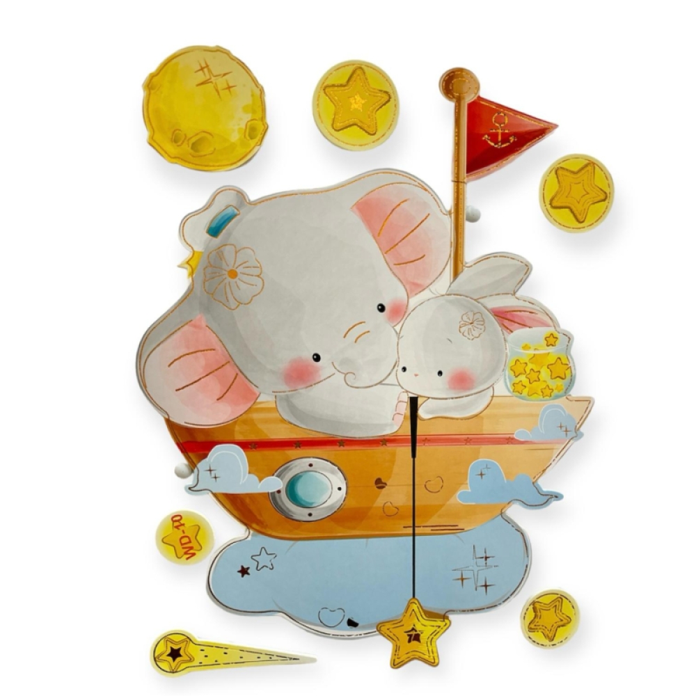  Sticker Perete Autocolant Decorativ Copii 3D 40 X 30 cm, Hartie buretata,  Engros