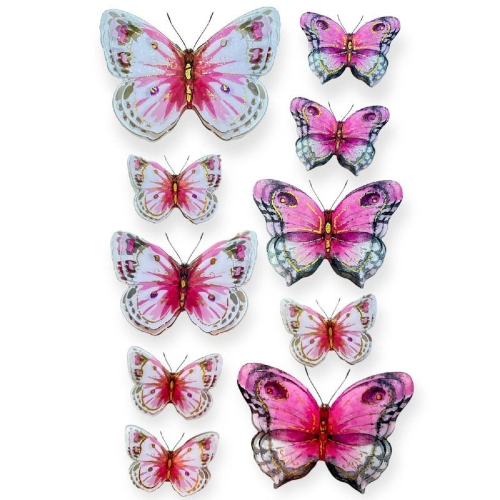  Stickere pentru perete Fluturi multicolor, 50 x 35 cm, Engros