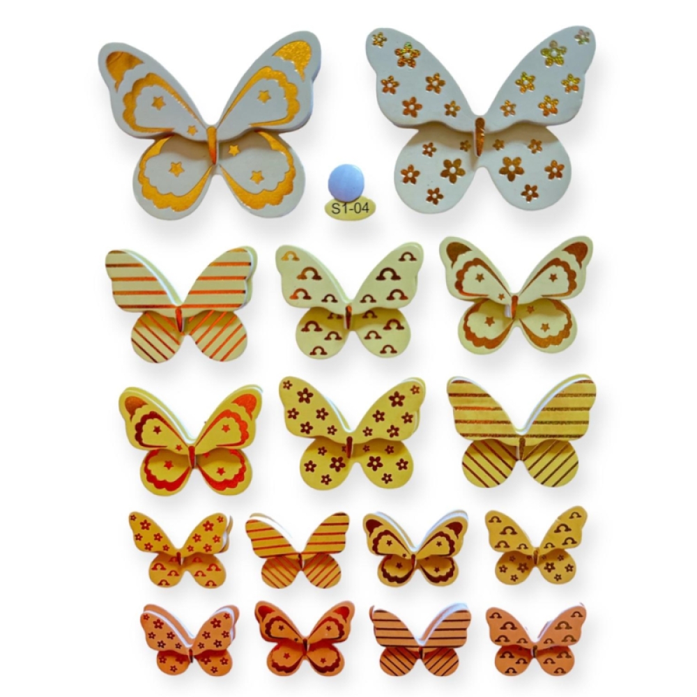  Stickere pentru perete Fluturi multicolor, 21 x 15 cm, Engros