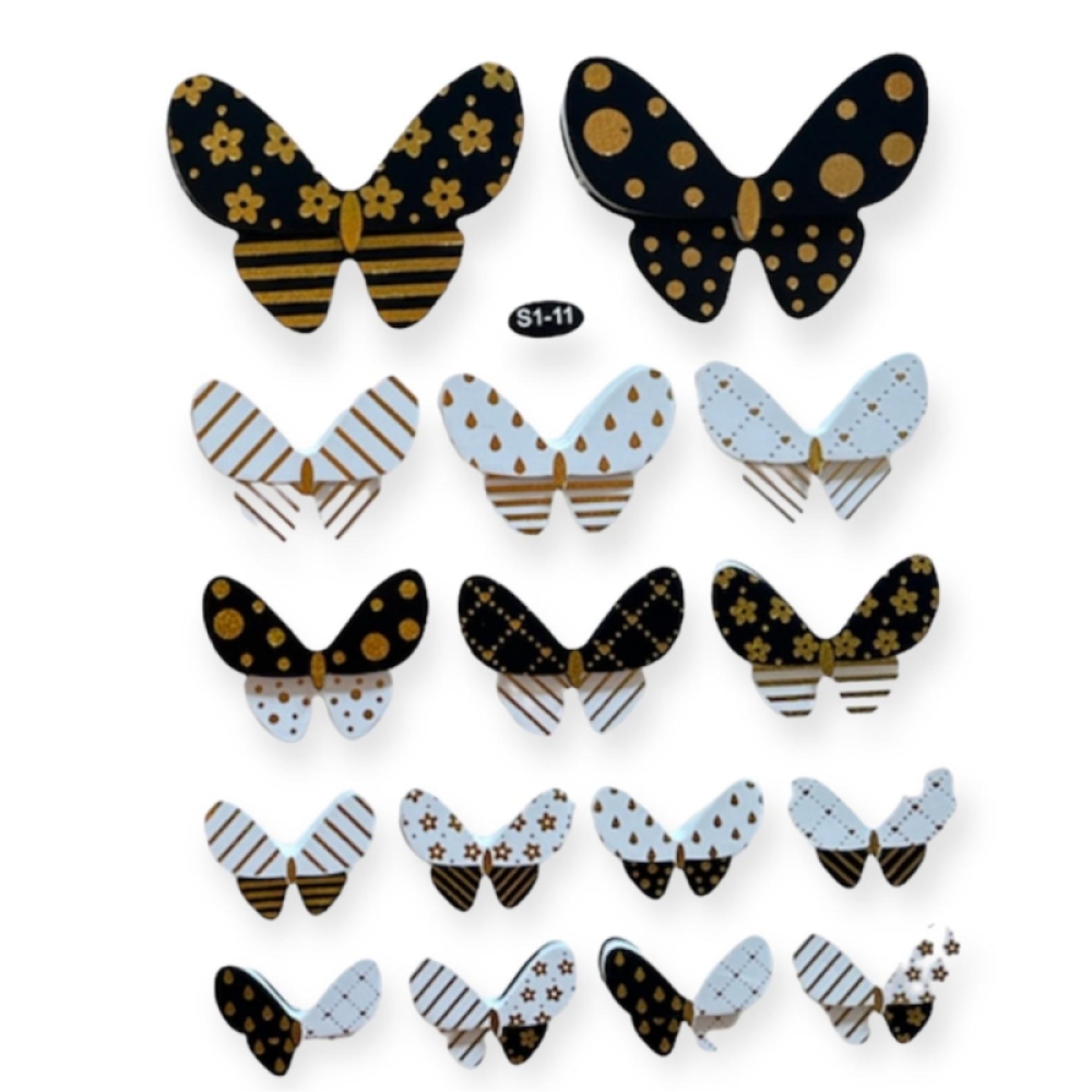  Stickere pentru perete Fluturi multicolor, 21 x 15 cm, Engros