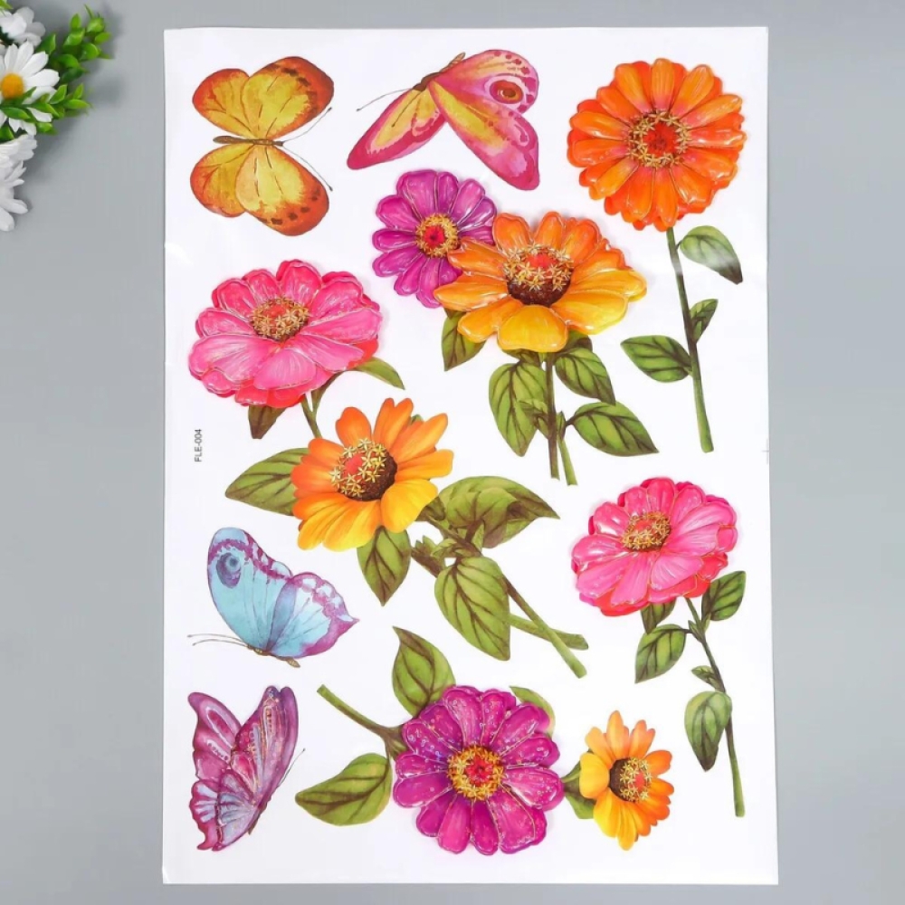  Set stickere Flori colorate, 50 x 35 cm, Engros