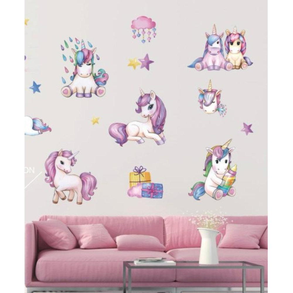  Sticker pentru perete Unicorn, 50 x 35 cm - Engros