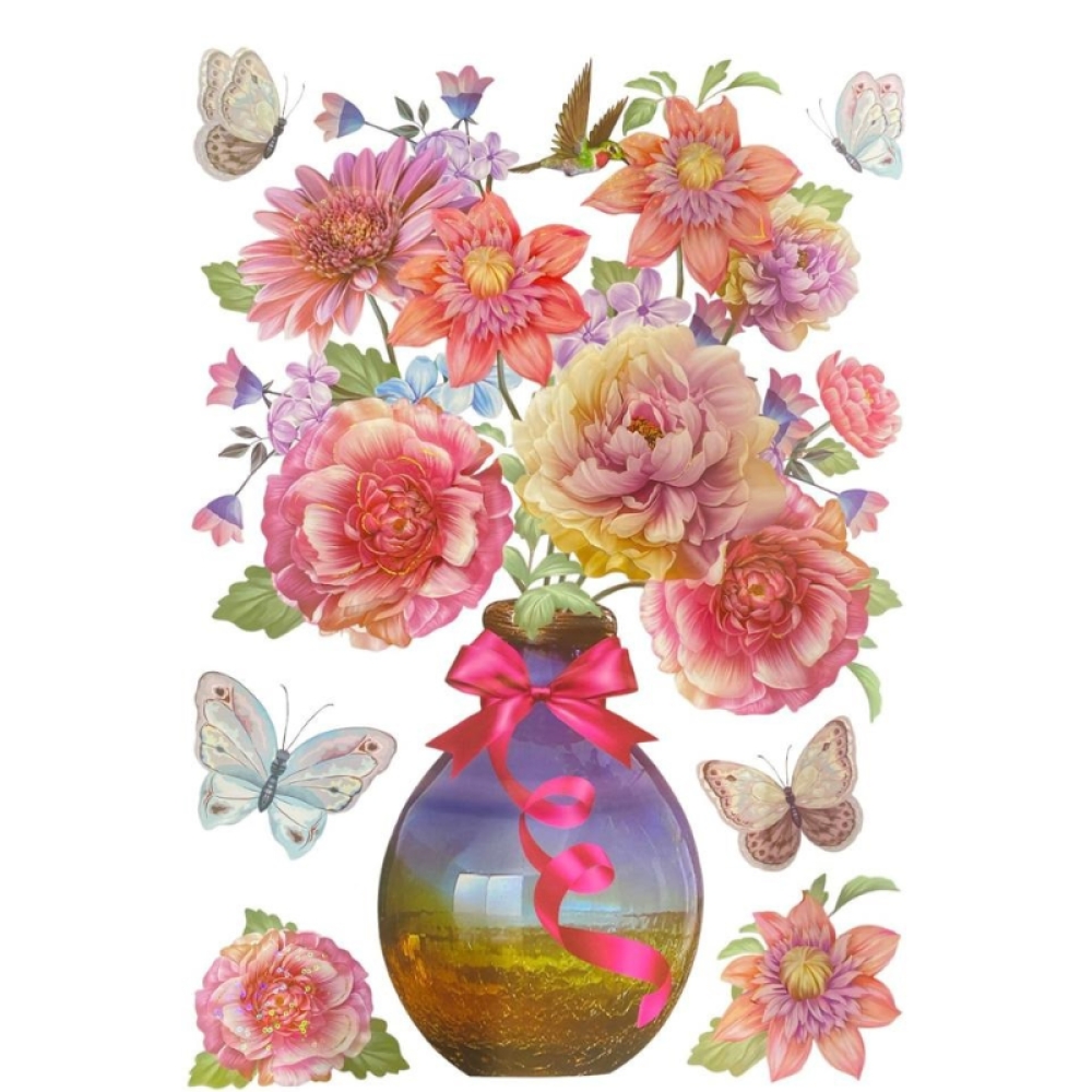  Stickere Decorative de perete Vaze 3D, 50 x 35 cm, Diverse modele - Engros