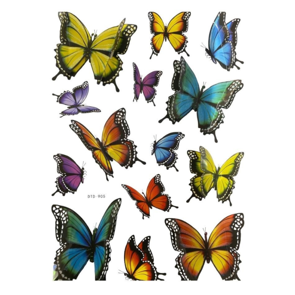  Stickere Decorative de perete 3D Cu Fluturi, 50 x 35 cm, Diverse modele - Engros