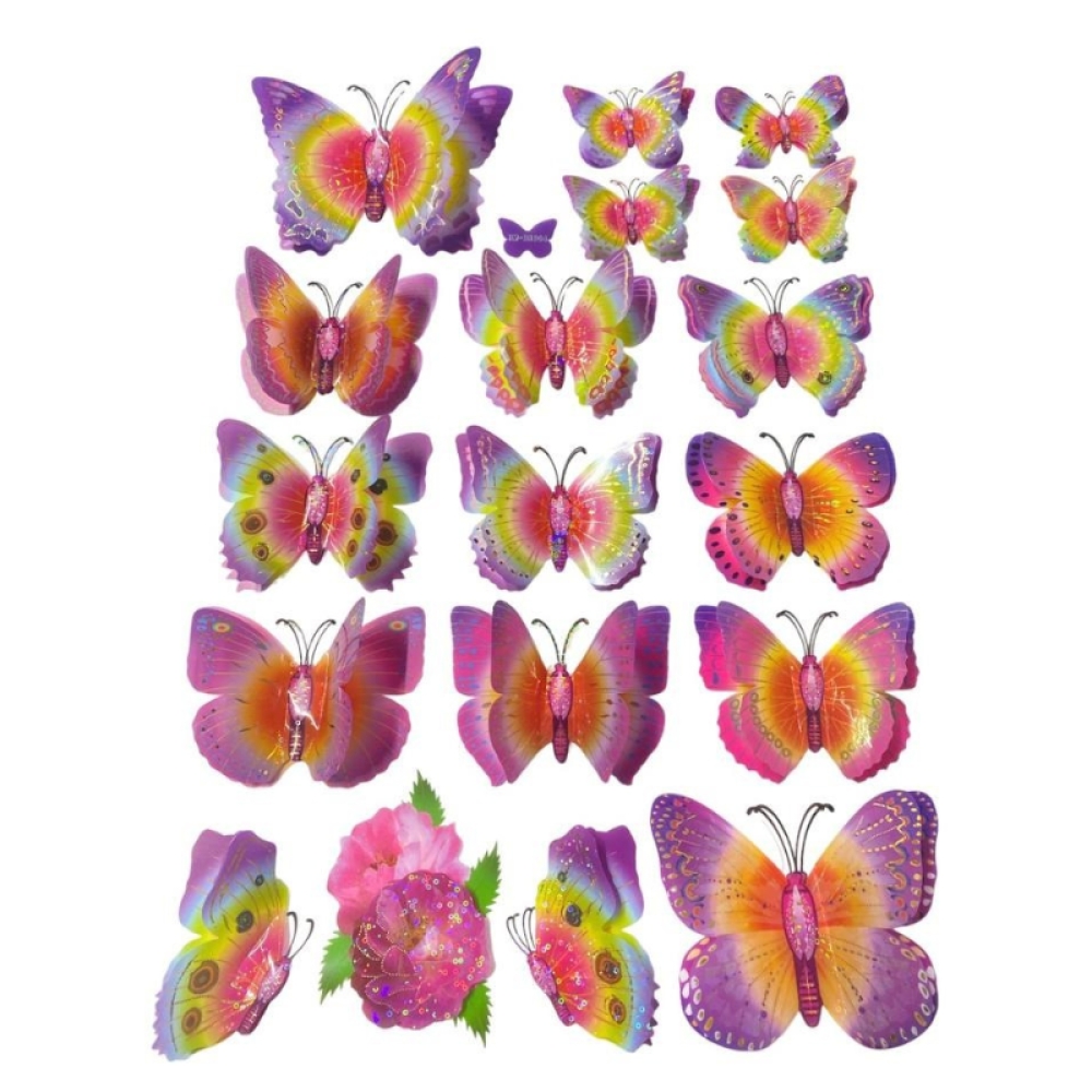  Stickere Decorative de perete 3D Cu Fluturi, 49 x 35 cm, Diverse modele - Engros