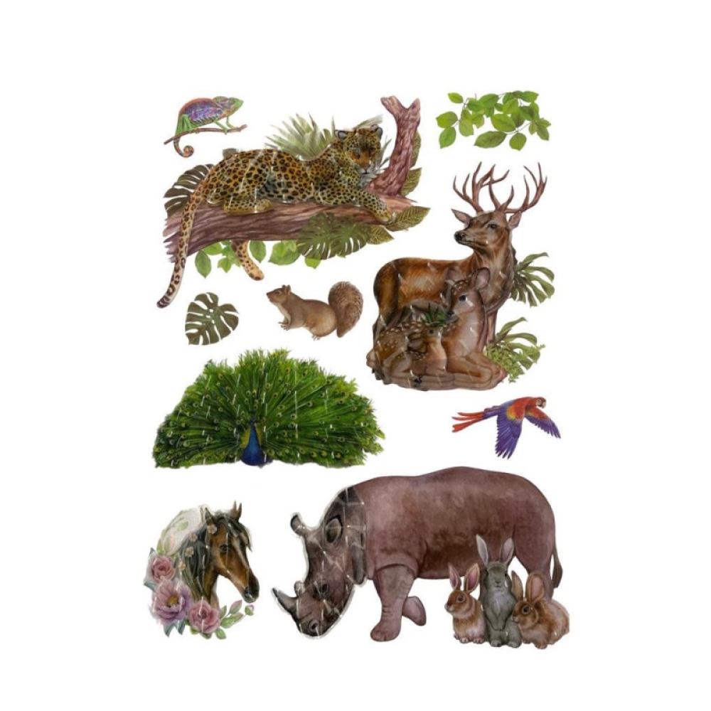  Stickere Decorative copii de perete Animale 3D, 40 x 30 cm, Diverse modele - Engros
