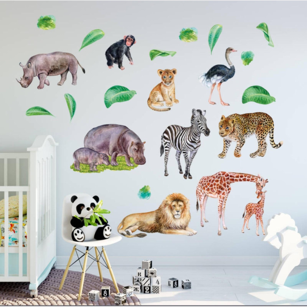  Stickere Decorative copii de perete Animale 3D, 40 x 30 cm, Diverse modele - Engros