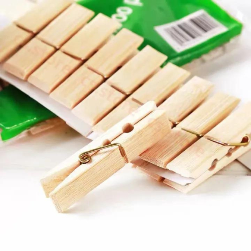  Set 10 Carlige Rufe, Lemn Bambus, 6 x 1 cm, Engros