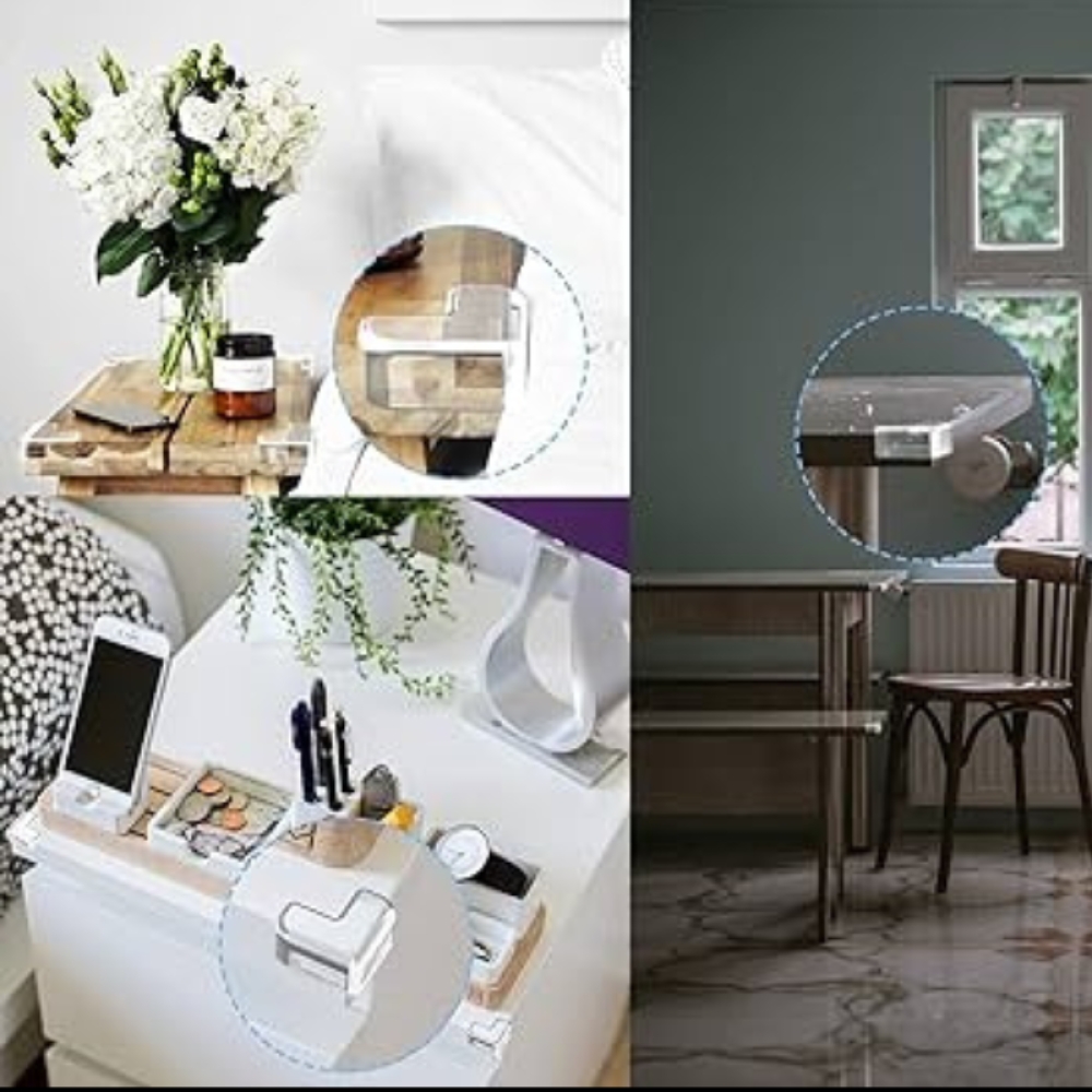  Protecție colțuri din Silicon, in forma de L, pentru copii, Engros