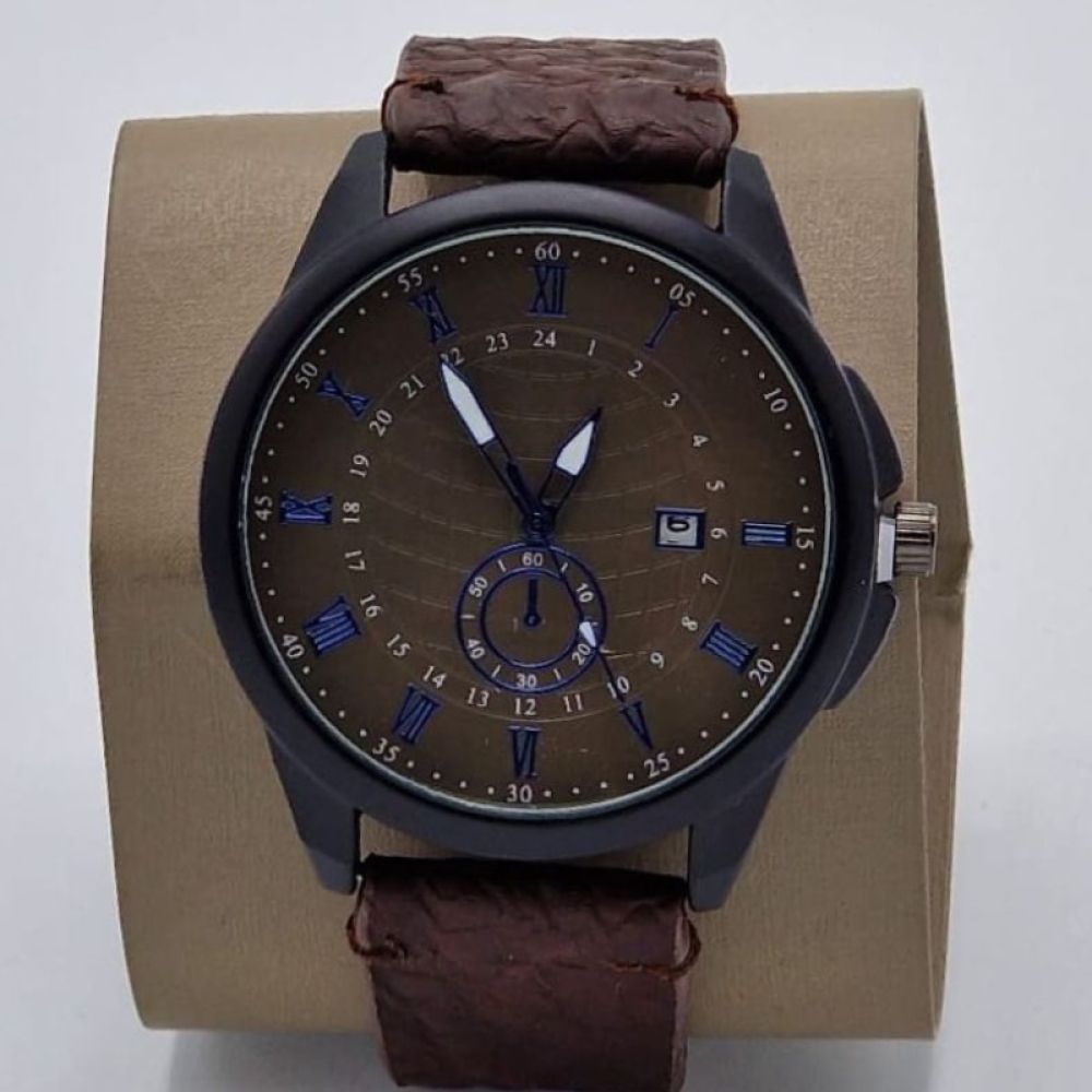  Ceasuri pentru Bărbați cu Data cu Curea din piele - 4 Modele Diferite, Engros