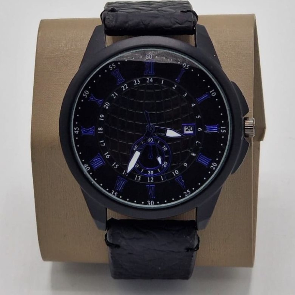  Ceasuri pentru Bărbați cu Data cu Curea din piele - 4 Modele Diferite, Engros