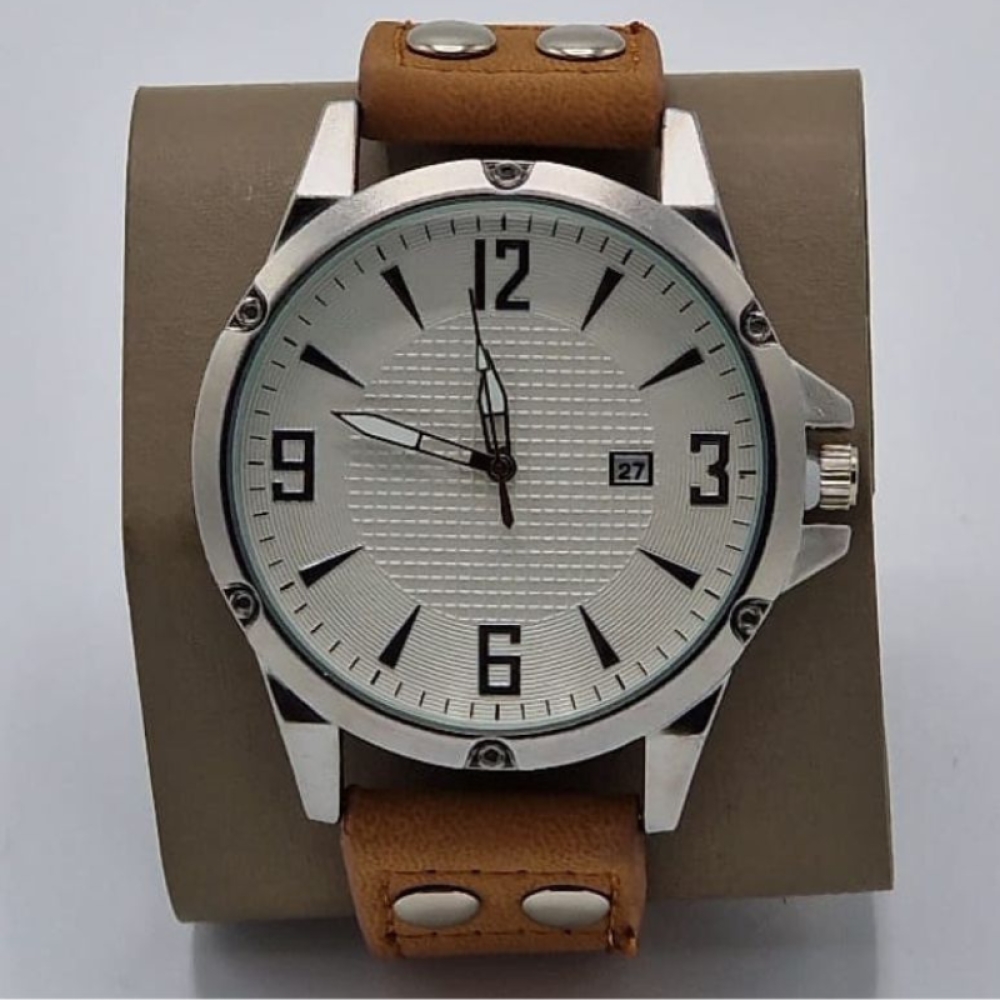  Ceasuri pentru Bărbați cu Data cu Curea din piele - 4 Modele Diferite, Engros