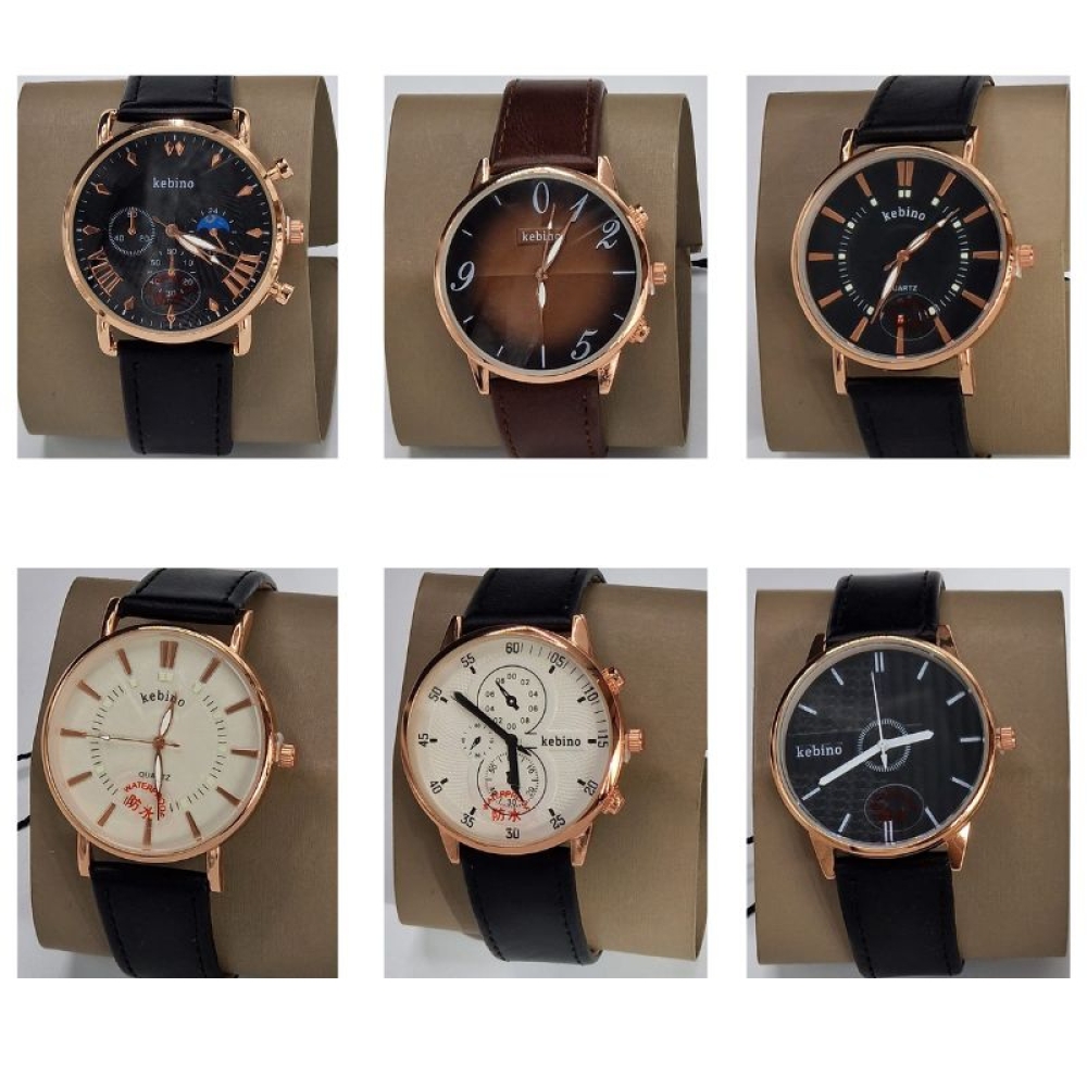  Ceasuri pentru Bărbați cu Curea din Piele - 6 Modele, Engros