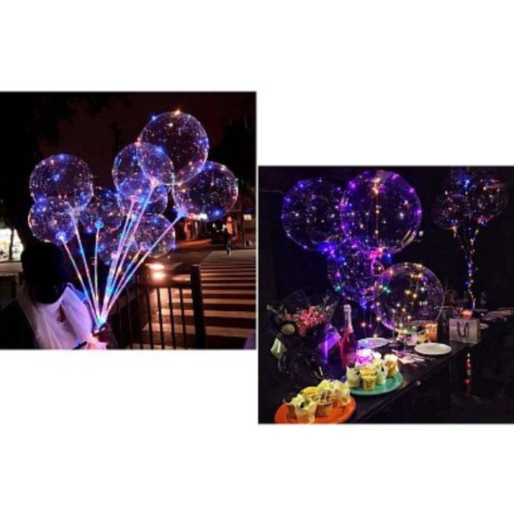  Balon luminos + Bat + Rozeta 50 LED-uri Multicolori - Engros