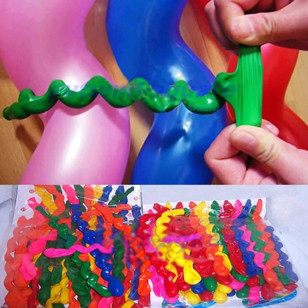  Set 40 Baloane din latex în formă de spirală - Engros