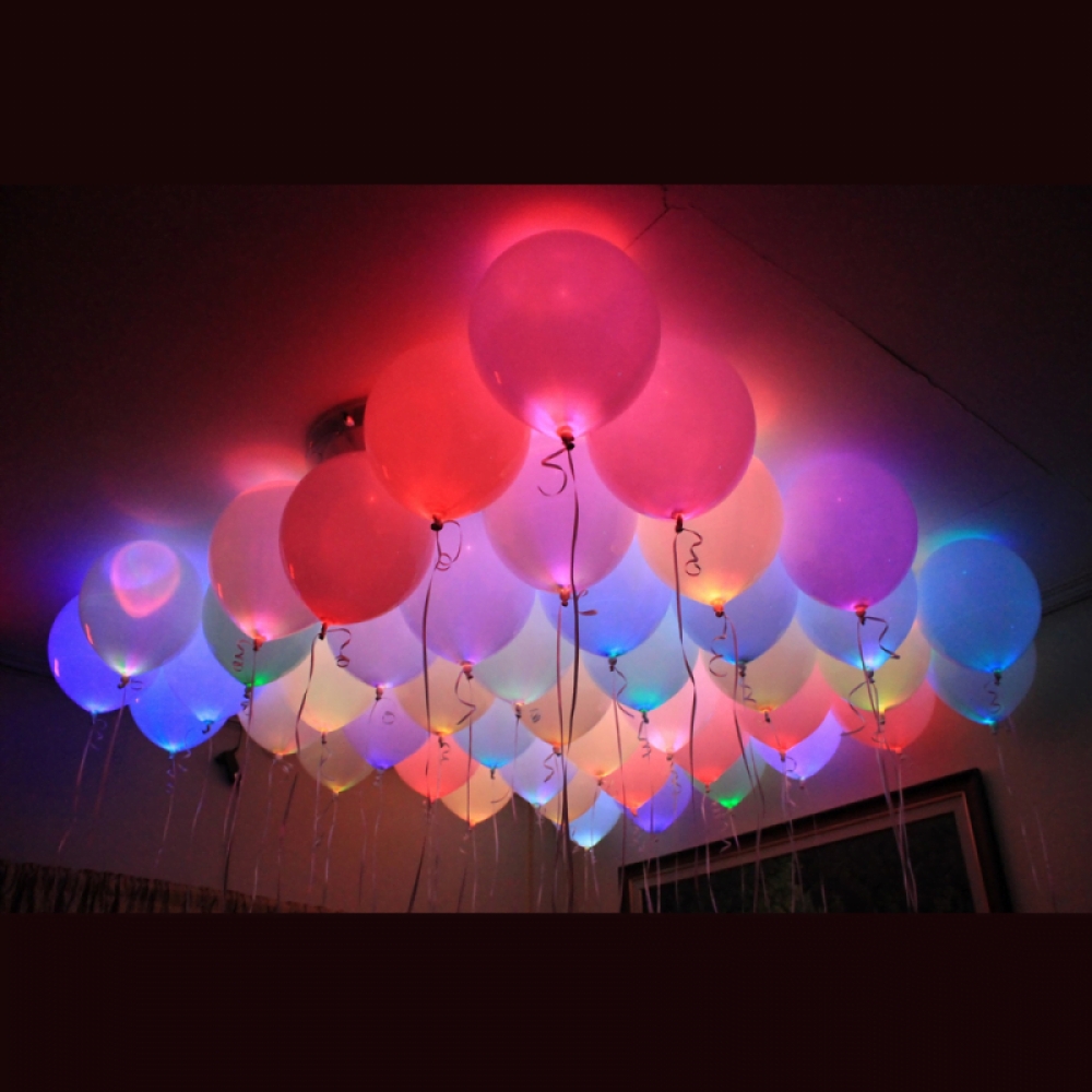  Set de 5 baloane luminoase cu lumină LED colorată - Engros