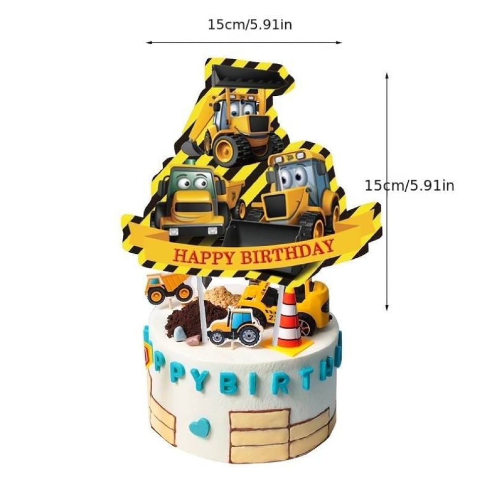  Set Aniversar Camioneta - 121 Piese, Farfurii, Pahare, Tacâmuri și Decoratiuni