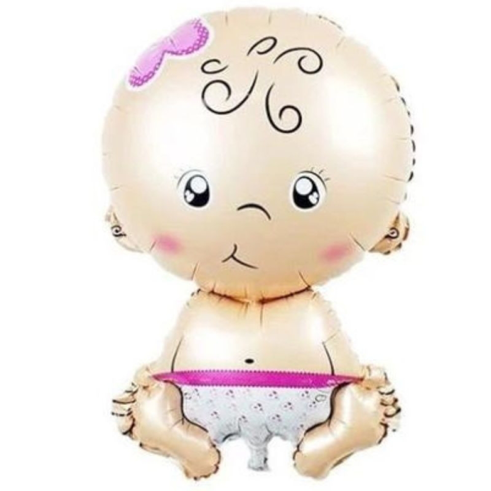  Balon folie bebe fetita pentru botez, Baby Shower Girl, 45 x 28 cm, It's Party Time