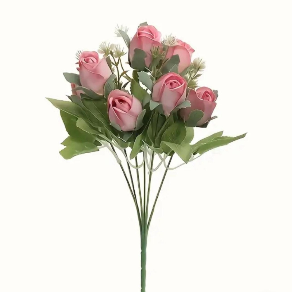  Buchet Trandafiri din Flori Artificiale, 7 capete, 35 cm - Engros