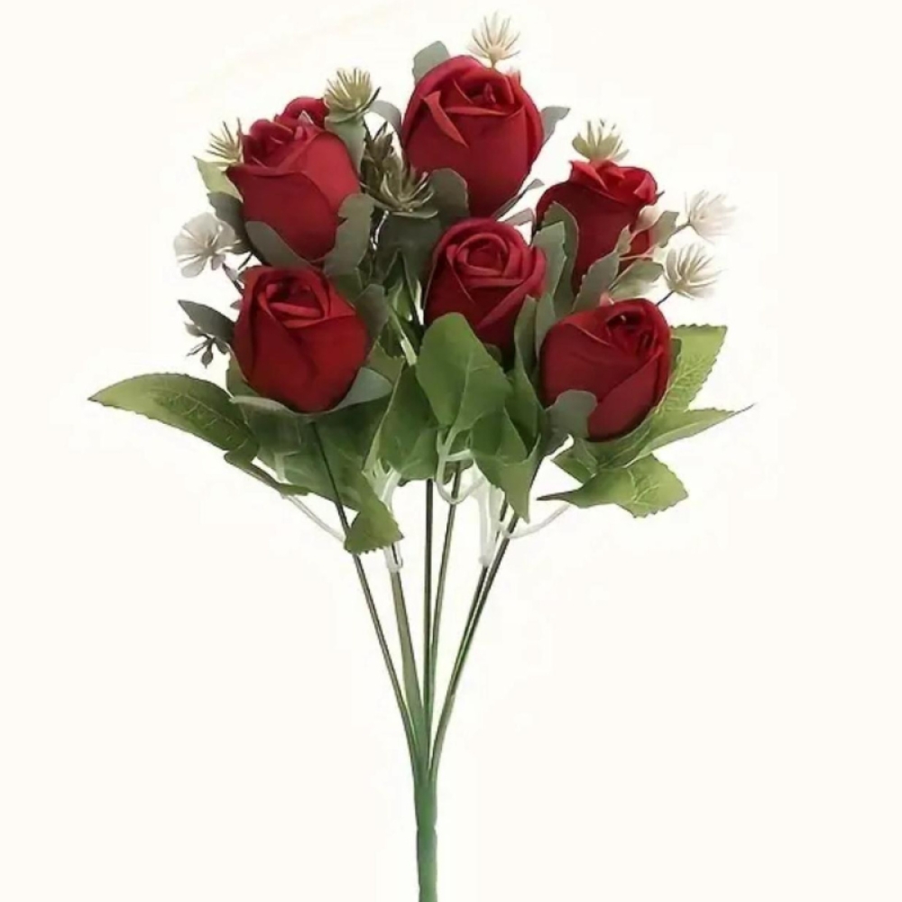  Buchet Trandafiri din Flori Artificiale, 7 capete, 35 cm - Engros