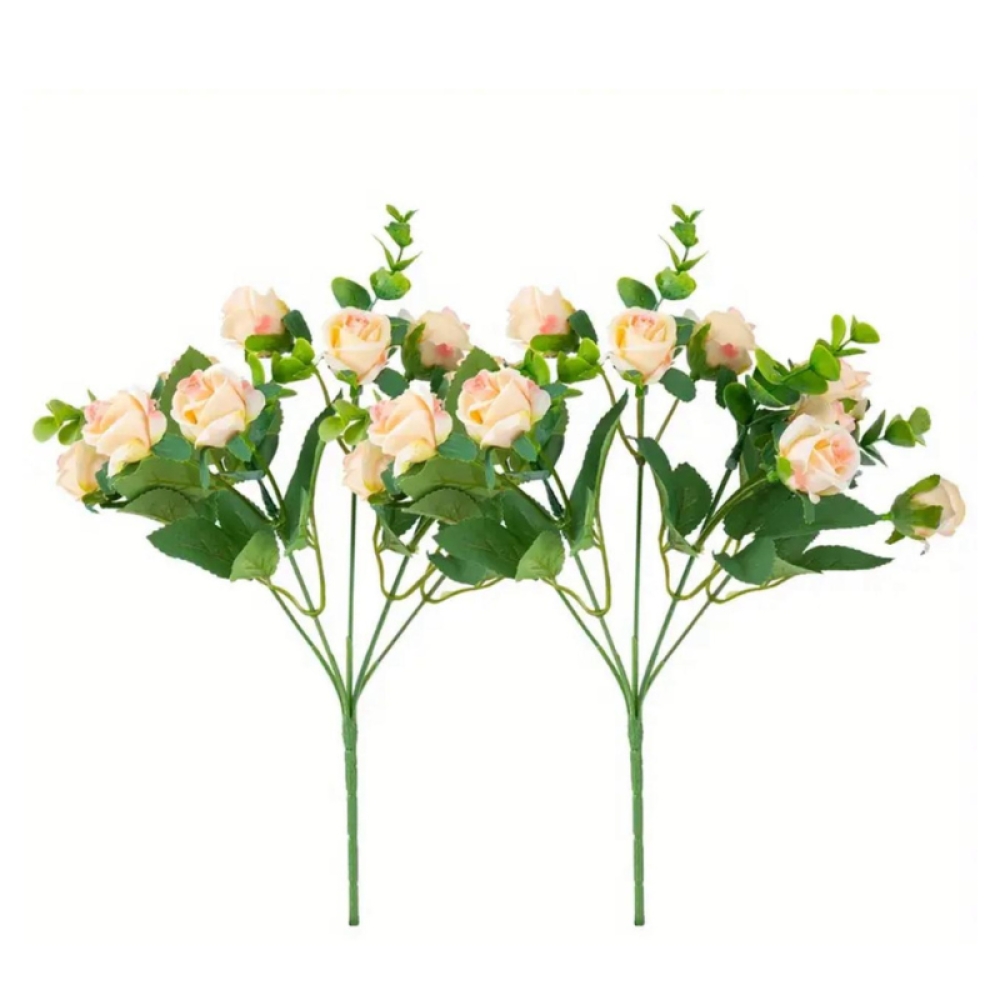  Buchet Trandafiri din Flori Artificiale, 5 capete, 35 cm - Engros