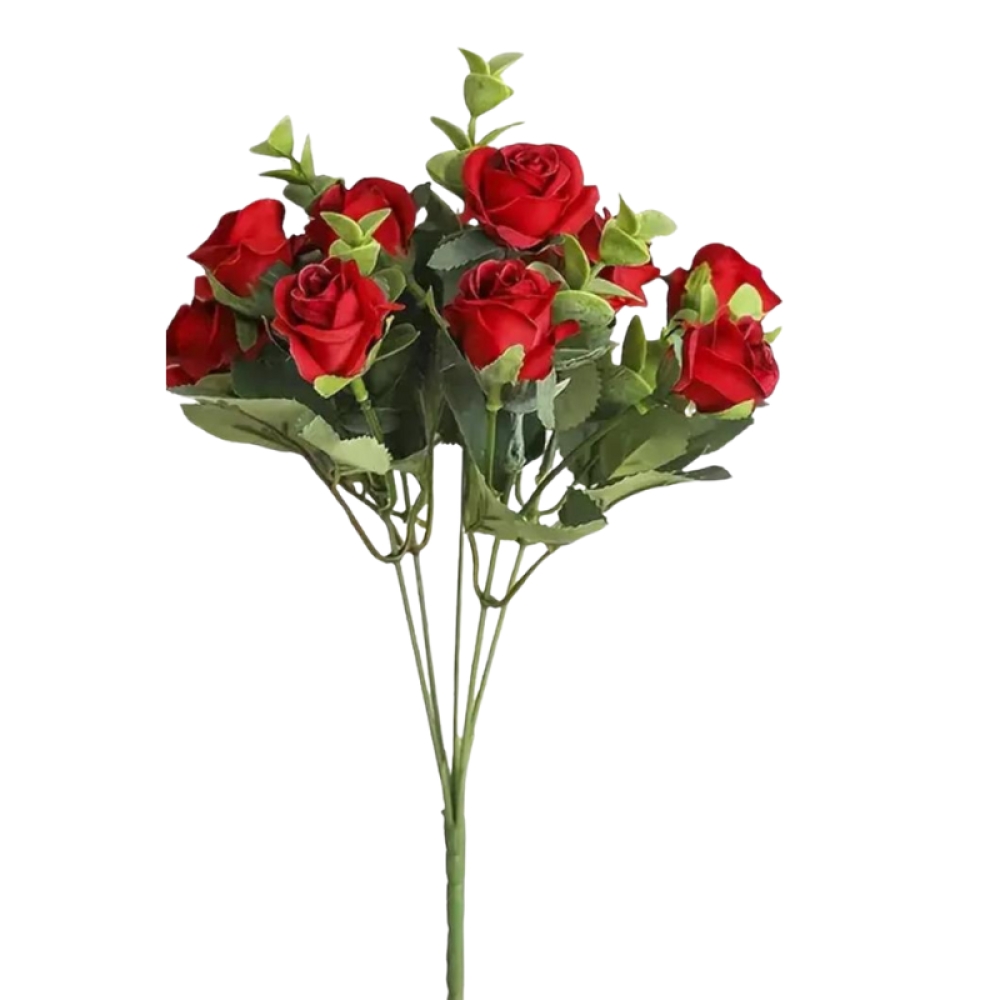  Buchet Trandafiri din Flori Artificiale, 5 capete, 32 cm - Engros