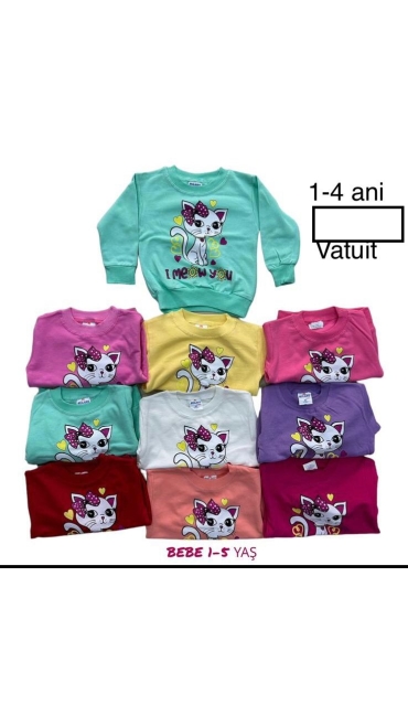 bluza copii 1-4 ani vatuita 4/set