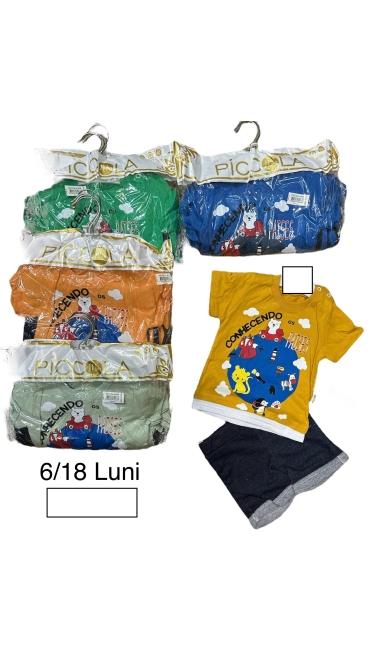 compleu baieti 6-18 luni 3/set