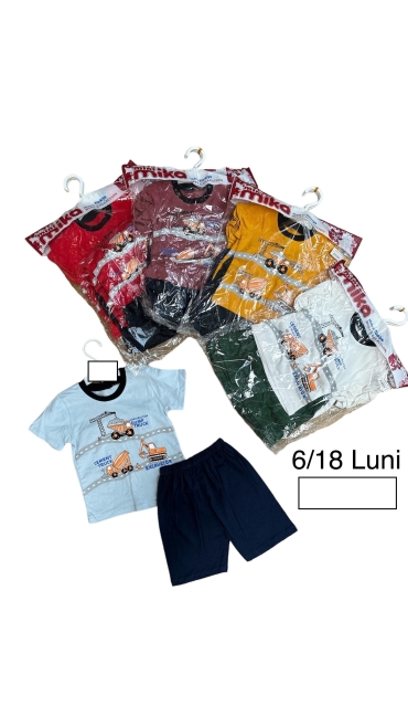 compleu baieti 6-18 luni 4/set