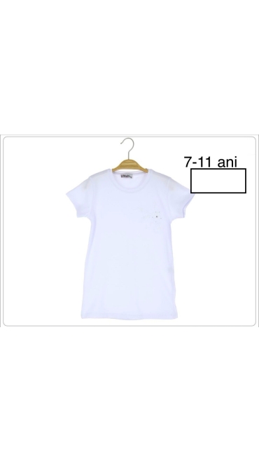 tricou copii alb 7-11 5/set