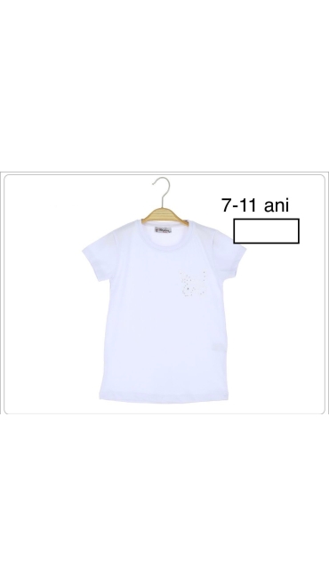 tricou copii alb 7-11 5/set