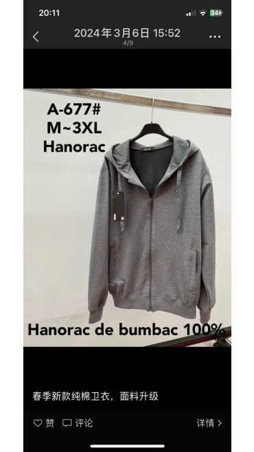 hanorac barbati m-3xl 5/set