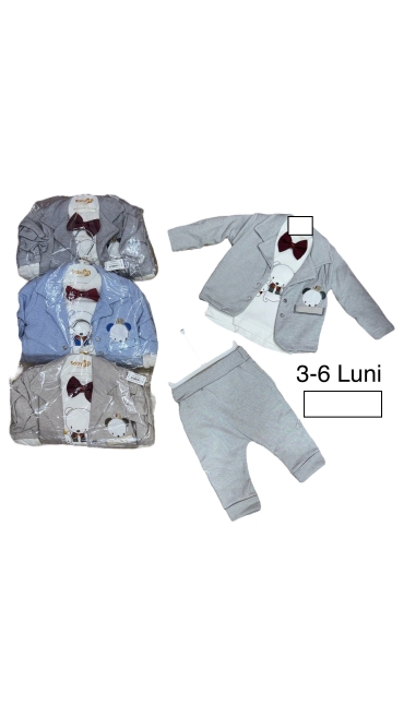 compleu baieti 3-6 luni 2/set