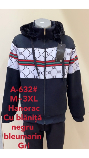 hanorac barbati cu blana m-3xl 5/set