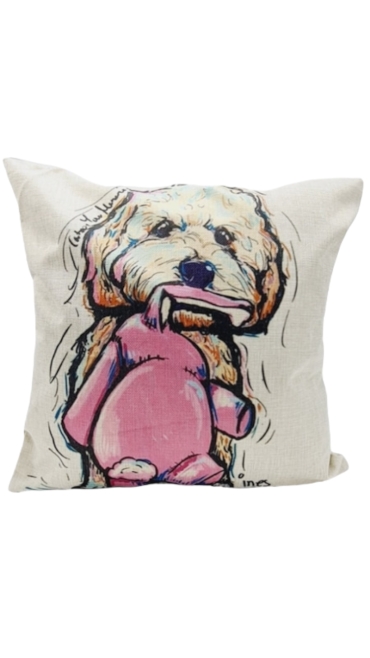 Fata de perna decorativa 45 x 45 cm, modele cu Caini - Engros