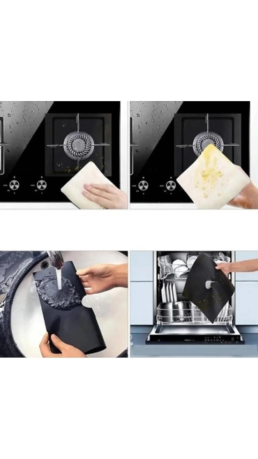 Set 4 Folii Teflon, Detasabile pentru Aragaz, Lavabila Reutilizabila - Engros
