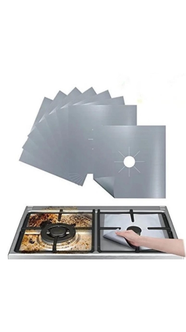 Set 4 Folii Teflon, Detasabile pentru Aragaz, Lavabila Reutilizabila - Engros