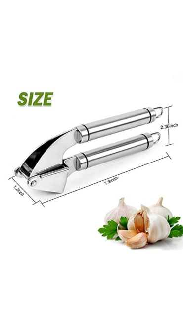 Presa manuala pentru usturoi, material inox, 20 x 6 x 3 cm - Engros