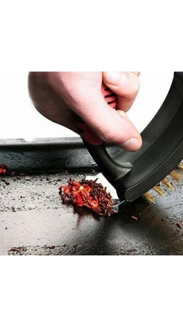 PERIE GRILL 3 ÎN-1 – Curățător perfect pentru grătar, cu peri durabili din oțel inoxidabil, racletă, Engros