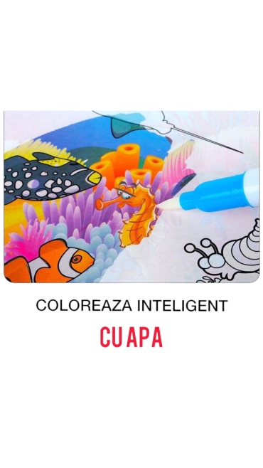 Carta magica pentru copii, de colorat, cu pixul cu apa Engros
